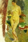 karl isakson modell oil painting